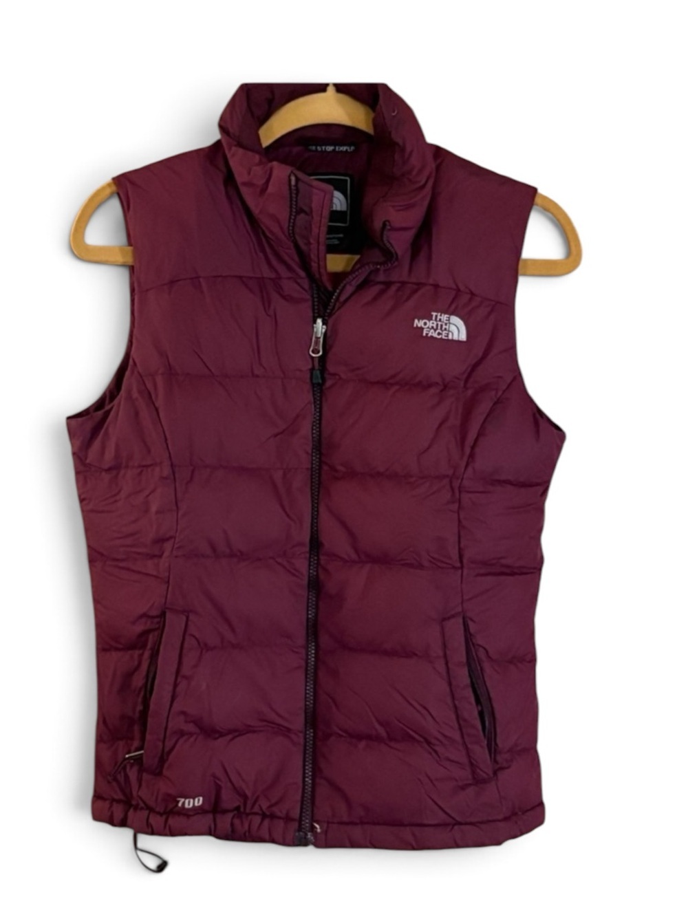 The North Face 700 Maroon Insulated Puffer Vest